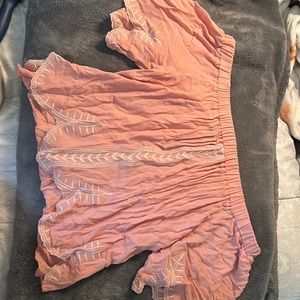 Off the shoulder pink top